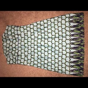 Lilly Pulitzer light blue strapless Tassel Dress