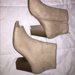 Open toe booties