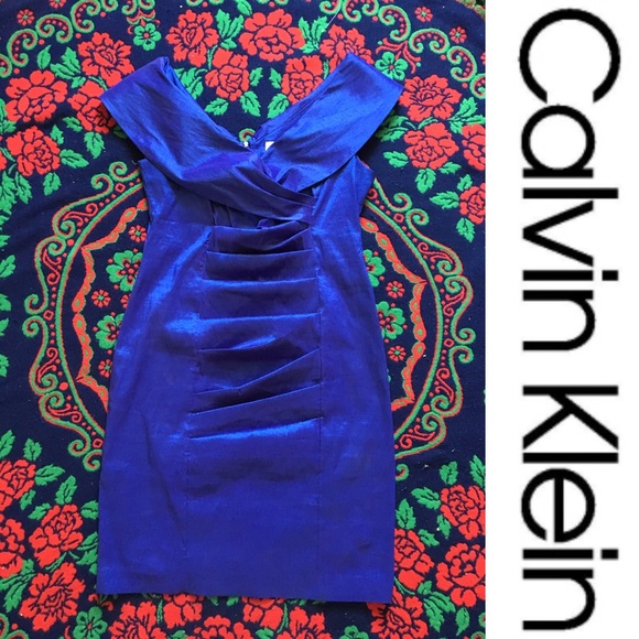 Cobalt Blue Sheath Dress - Calvin Klein