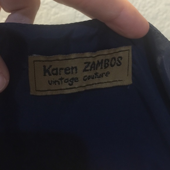 Karen Zambos Vintage Couture Silk Hi-low dress - Picture 3 of 4