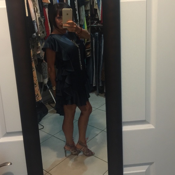 Karen Zambos Vintage Couture Silk Hi-low dress - Picture 4 of 4