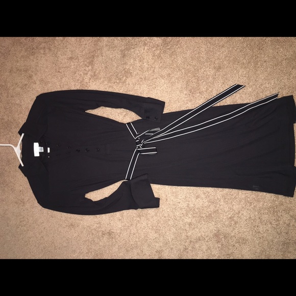 Black Dress with black-n-white ribbon.
