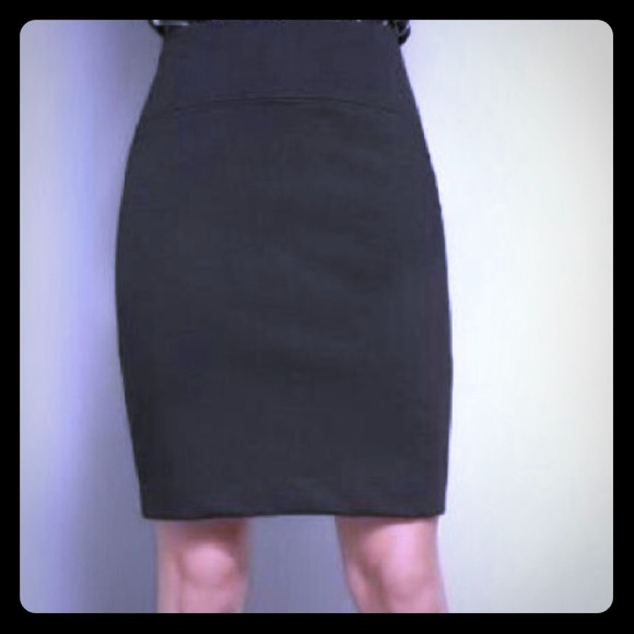 Black straight skirt