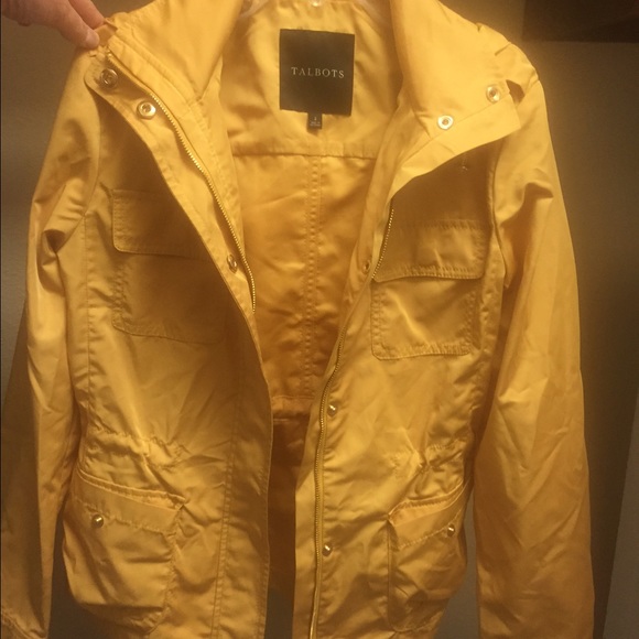 talbots yellow nice rain jacket