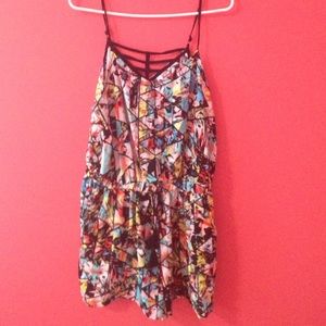 Aztec print romper. With cute back.