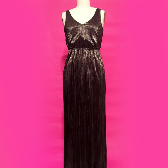 BCBGeneration metallic pleated maxi