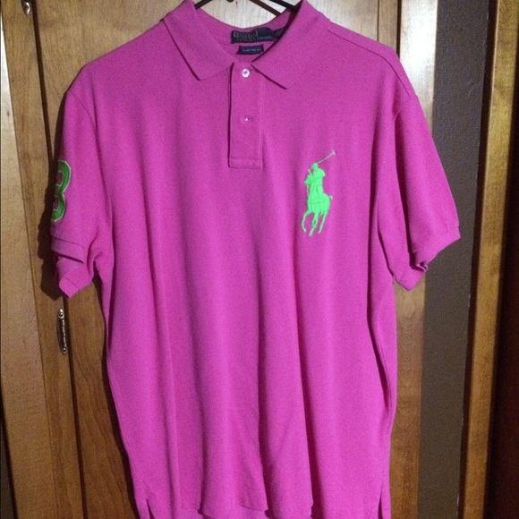 Polo Ralph Lauren Pink and Green Polo