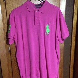 Polo Ralph Lauren Pink and Green Polo