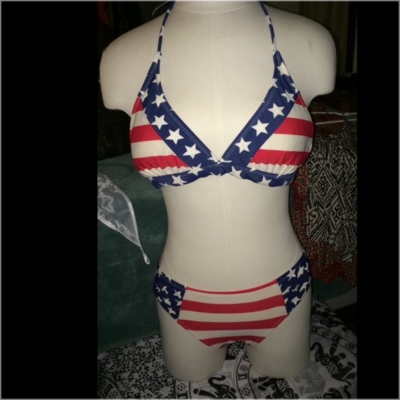 American flag swim suit