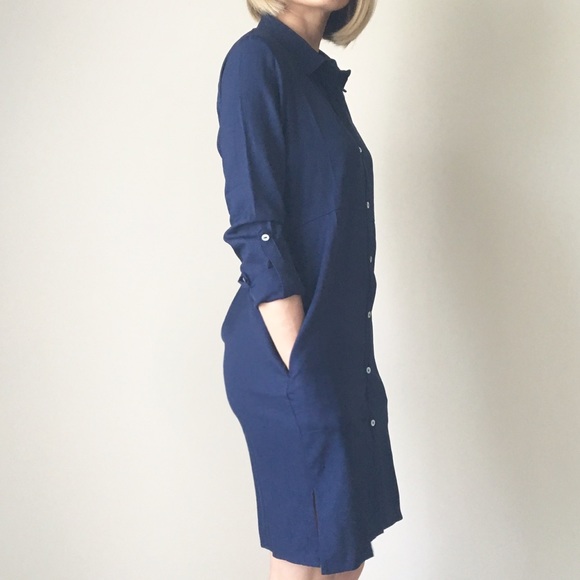 Twisted back dress with button down front - Picture 3 of 4