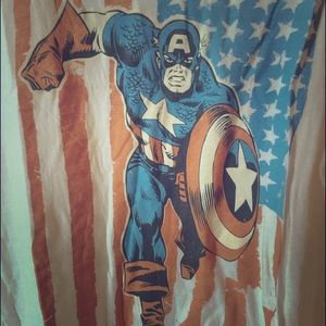 Captain America Ladies Muscle Tee New