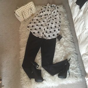 Flirty polka dot blouse