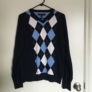 Men's Tommy Hilfiger Argyle V-Neck Sweater