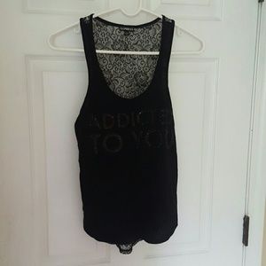 Express Small: Black  "addicted to you"