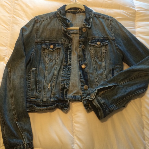 American Eagle Distressed Denim Jacket