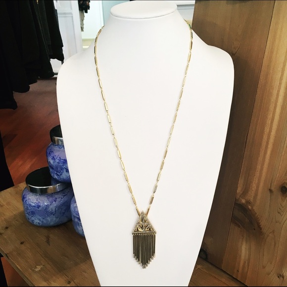 House of Harlow Golden Hour Fringe Necklace NWT - Picture 3 of 3