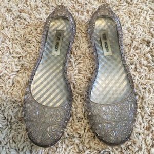 Steve Madden clear jelly flats