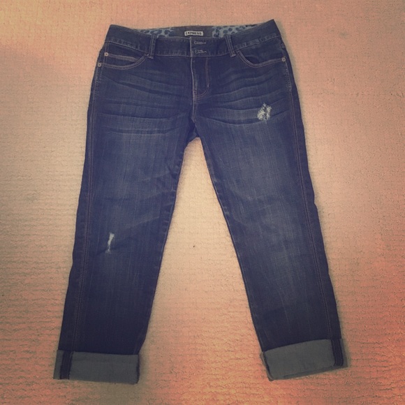 Express boyfriend crop jeans