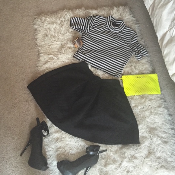 Black Quilted material Target skirt