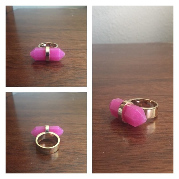 Michael Kors Gold/Pink Quartz Ring