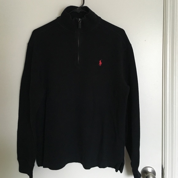 Men's Polo French-Rib 1/4 Zip Sweater