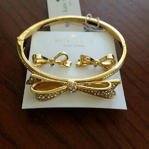 🆕💕NWT Kate Spade Bracelet & Earrings Set (Gold)