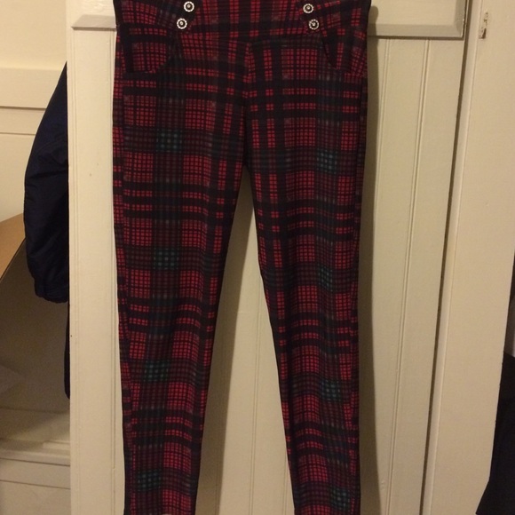Plaid leggings
