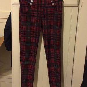 Plaid leggings