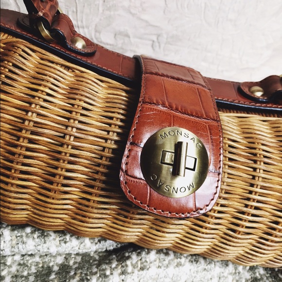 Monsac original wicker handbag