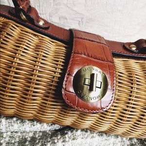 Monsac original wicker handbag