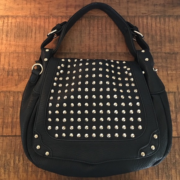 Faux leather black bag