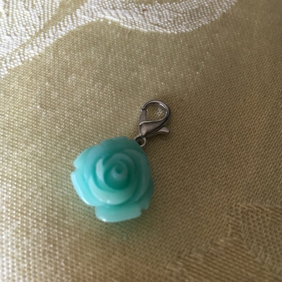 Authentic Origami Owl Aqua Rose Dangle