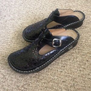Black patent leather size 38 Alegria.