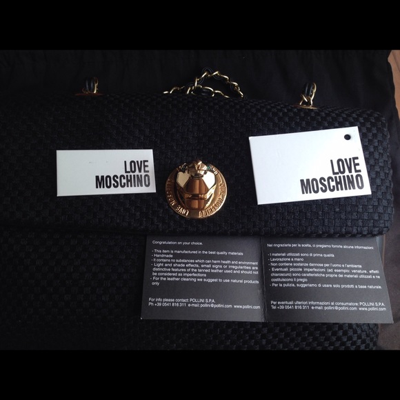 Moschino Animal Lock Rabat flap bag