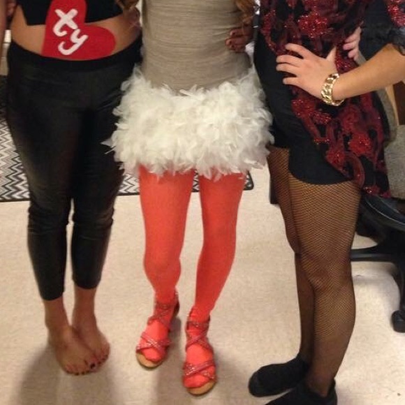 Neon orange tights