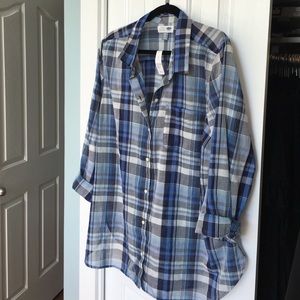 BNWT Plaid Old Navy Button-Up Shirt Size XXL Tall