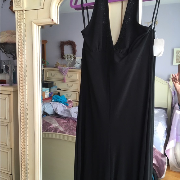 Black jumpsuit with black bead trim - Picture 2 of 4