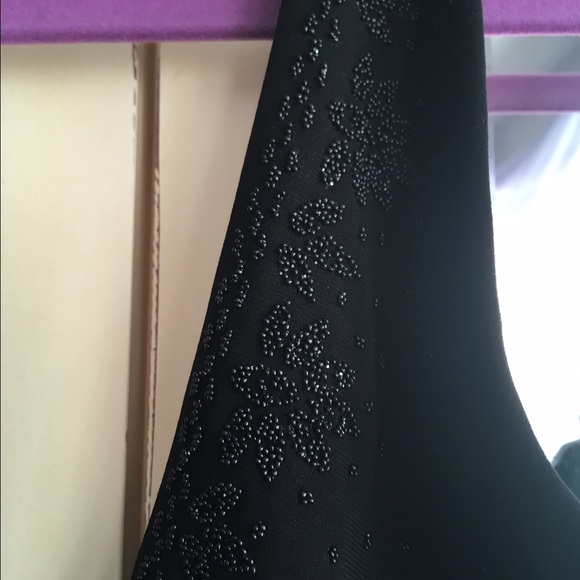 Black jumpsuit with black bead trim - Picture 4 of 4