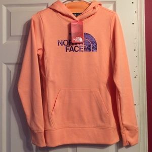 North face fave pullover orange hoodie S