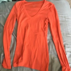 Orange long sleeve shirt