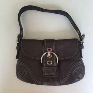 Coach handbag. Dark saddle brown.