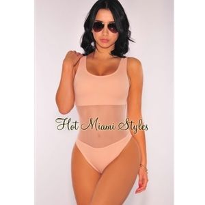 Blush Sheer Mesh Swimsuit