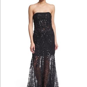 Strapless Sue Wong Black sequence dress