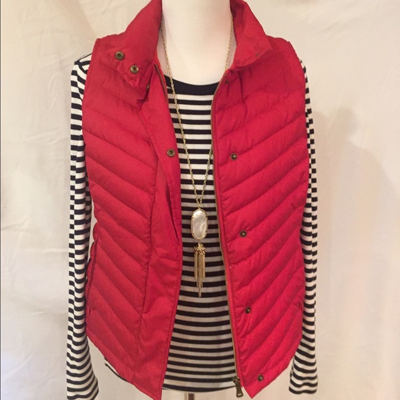 Talbots Red Puffer Vest