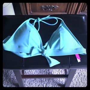 Beautiful Mint Green Triangle Halter Bikini Top