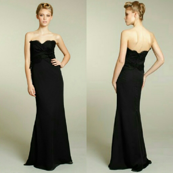 Alvina Valenta Dresses & Skirts - Alvina Valenta Noir Black Chiffon Lace Dress 9170