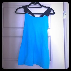 Lulu blue and black workout tank!