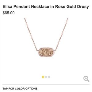Kendra Scott Rose Gold Druzy necklace NWT