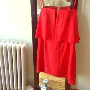 Brand new  red bcbg Kate overlay dress