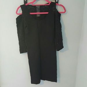 Off the Sholder Tight Stretch Black Dress